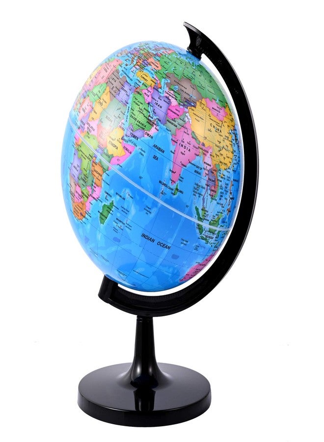 Wizdar 8'' World Globe for Kids Learning, DIY Assemble Educational Rotating World Map Globes Large Size Decorative Earth Children Globe for Classroom Geography Teaching, Desk and Office Decoration - Image 1